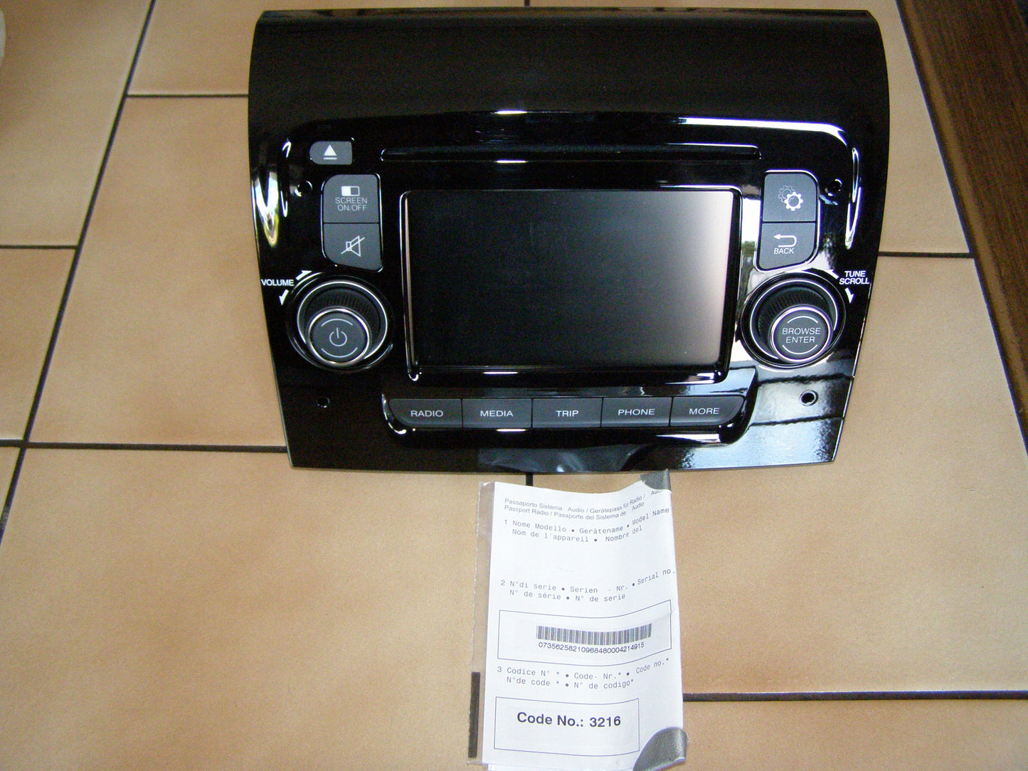 Radio z kodem dotykowe DUCATO, BOXER i JUMPER